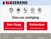 Tablet Screenshot of bierens.nl